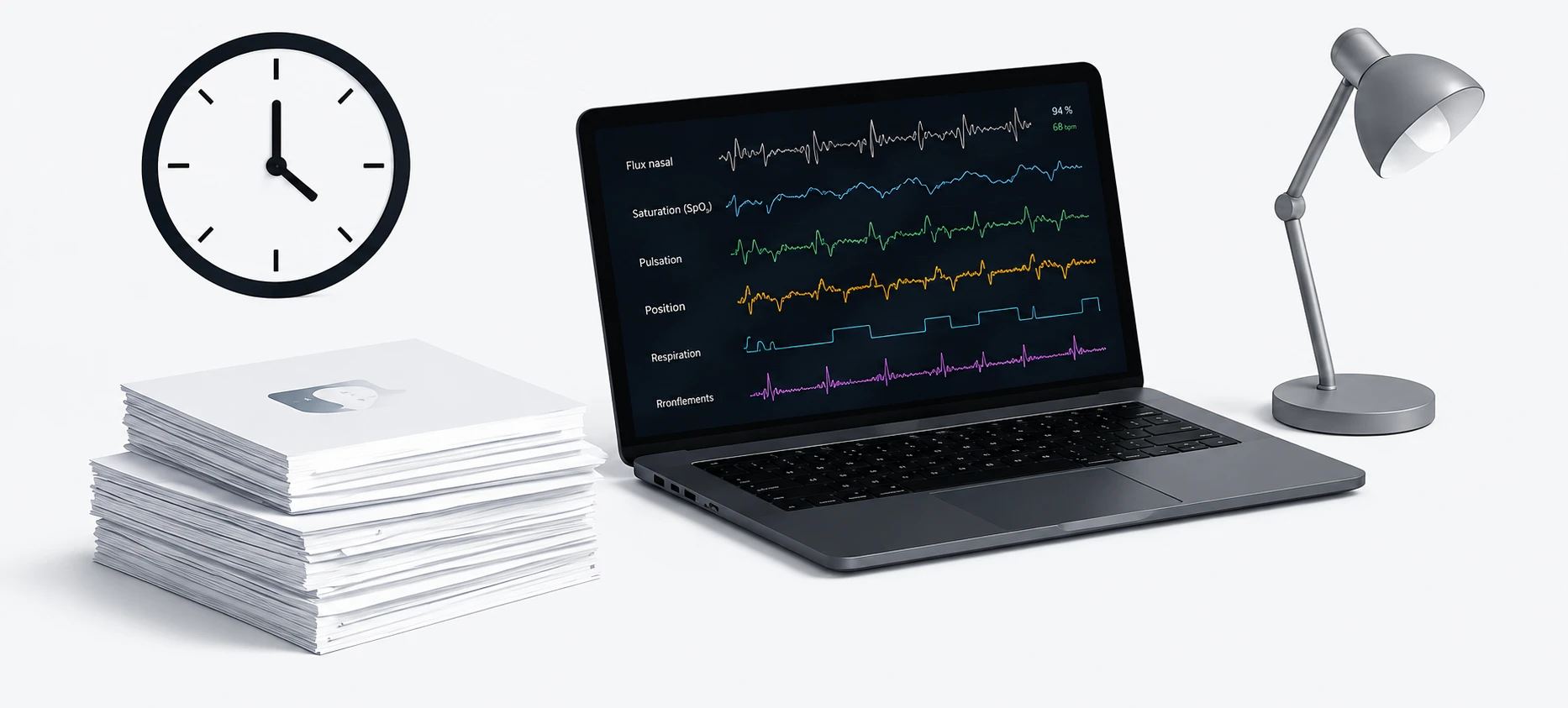 Médecin gagnant du temps grâce à l'externalisation de la lecture de polygraphie